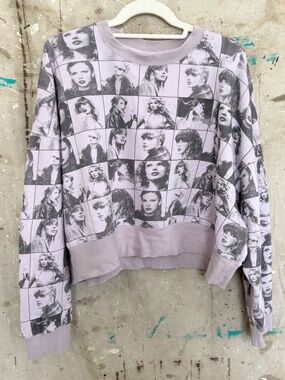 Taylor Swift The Eras Tour Cropped Lavender Pullover